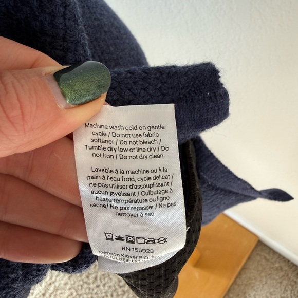 Krimson Klover Everlasting Sweater Tunic Ultrafine Merino Wool Blue Medium - Picture 9 of 10